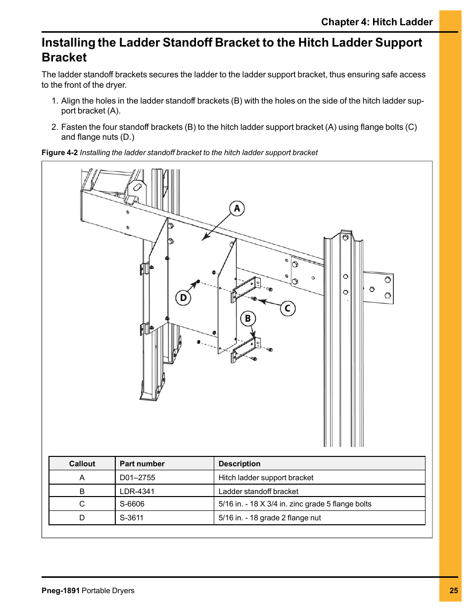 Chapter 4: hitch ladder | Grain Systems PNEG-1891 User Manual | Page 25 / 68