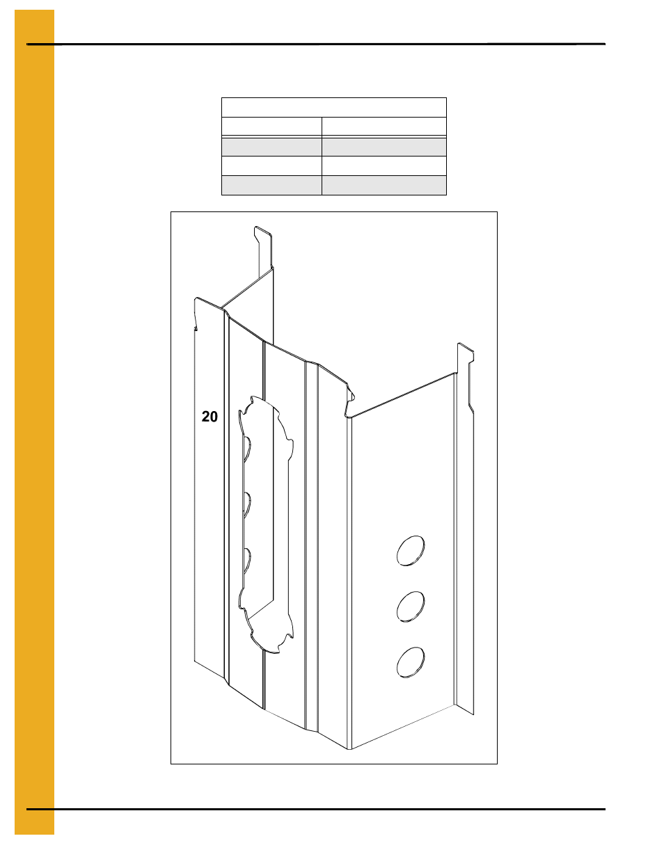 Grandstand identification, Chapter 3 grandstand identification, 20 gauge grandstand identification | Grain Systems Bin Flooring PNEG-215 User Manual | Page 10 / 32