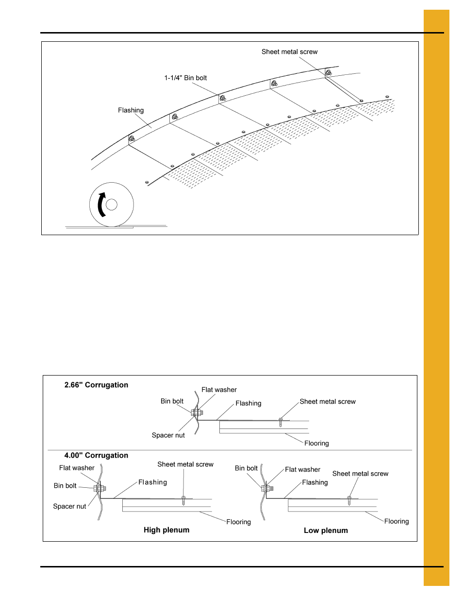 Flashing installation, Chapter 4 flashing installation, Grain systems formed flashing installation | Grain Systems Bin Flooring PNEG-215 User Manual | Page 11 / 32