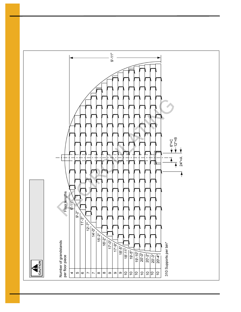 21' grandstand layout for recirculating system | Grain Systems Bin Flooring PNEG-215 User Manual | Page 14 / 32