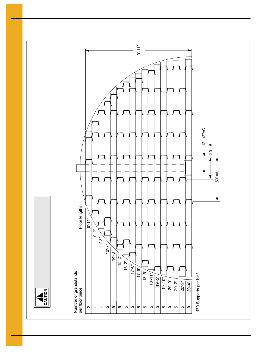 21' grandstand layouts, 33' maximum wall height | Grain Systems Bin Flooring PNEG-215 User Manual | Page 16 / 32