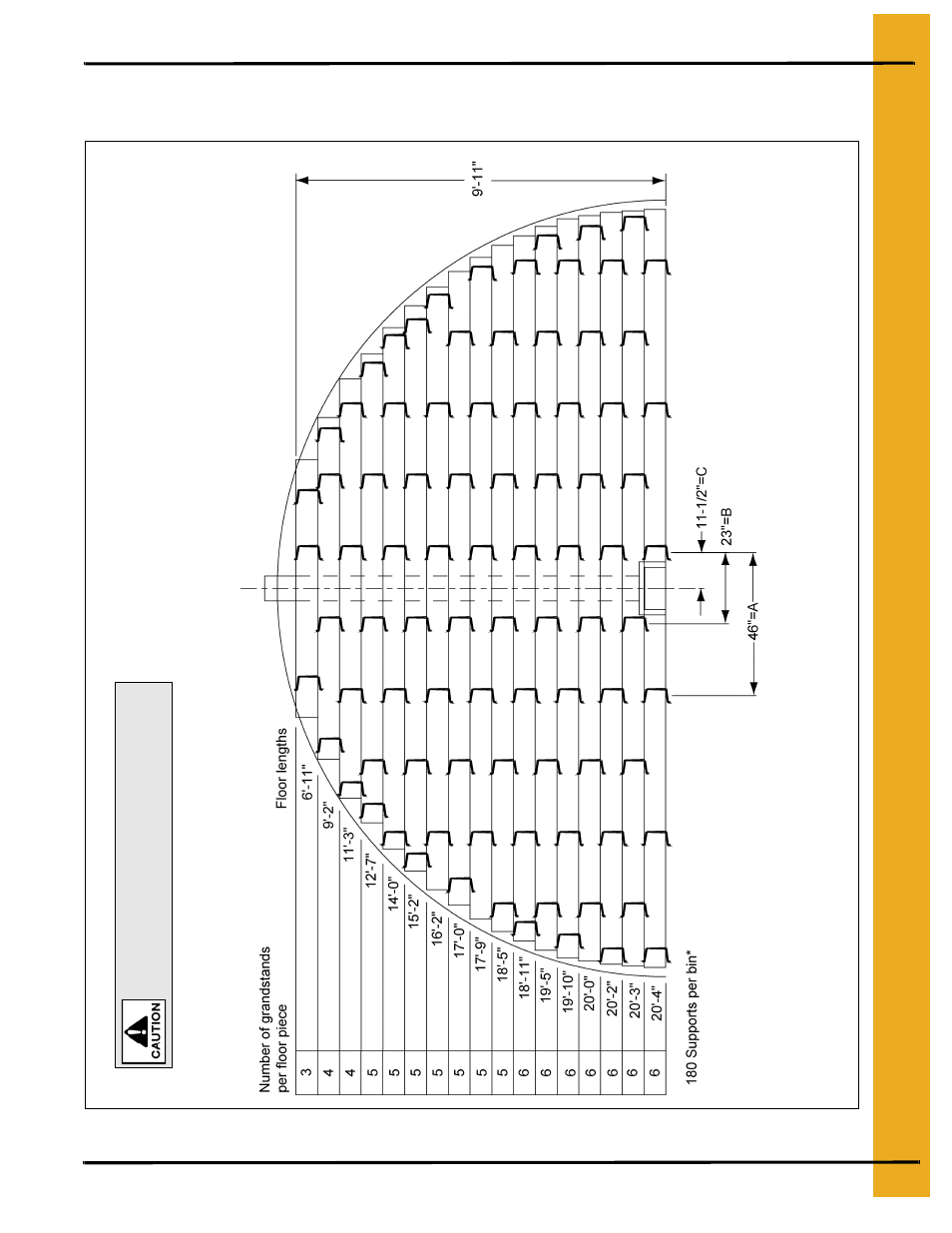 21' grandstand layouts, 33' maximum wall height | Grain Systems Bin Flooring PNEG-215 User Manual | Page 17 / 32