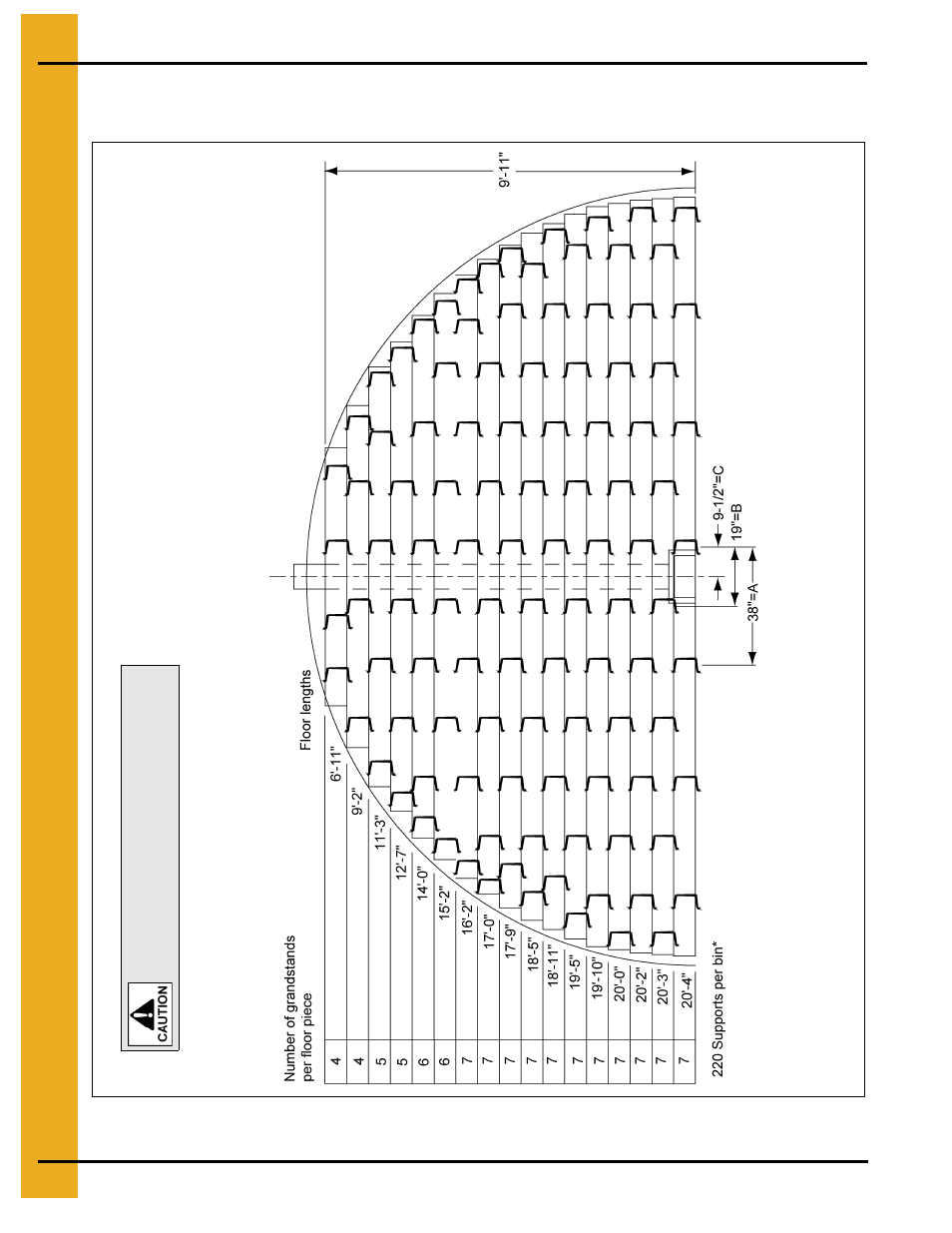 21' grandstand layouts, 33' maximum wall height | Grain Systems Bin Flooring PNEG-215 User Manual | Page 20 / 32