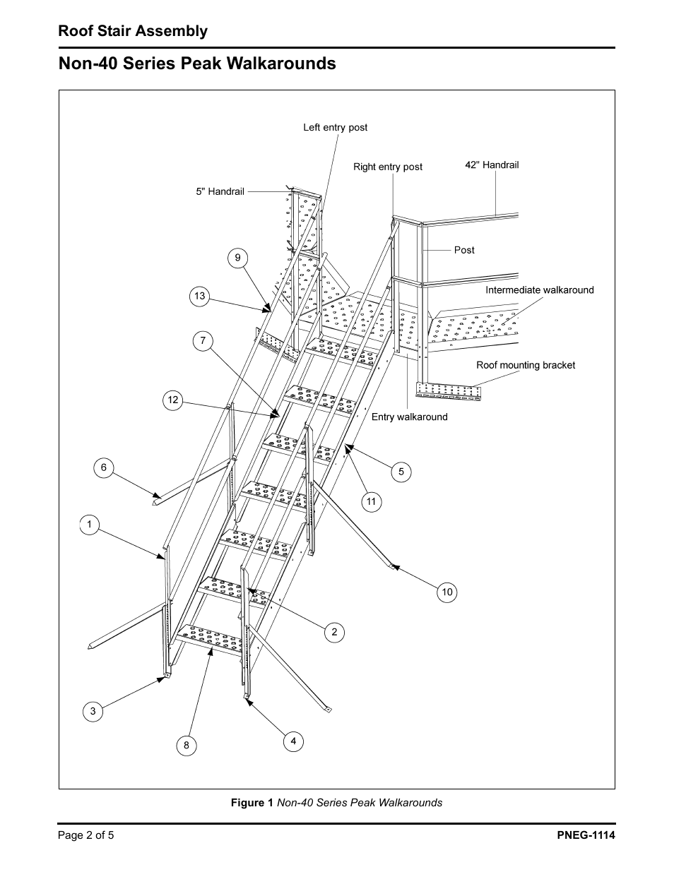 Non-40 series peak walkarounds | Grain Systems Bin Accessories PNEG-1114 User Manual | Page 2 / 5