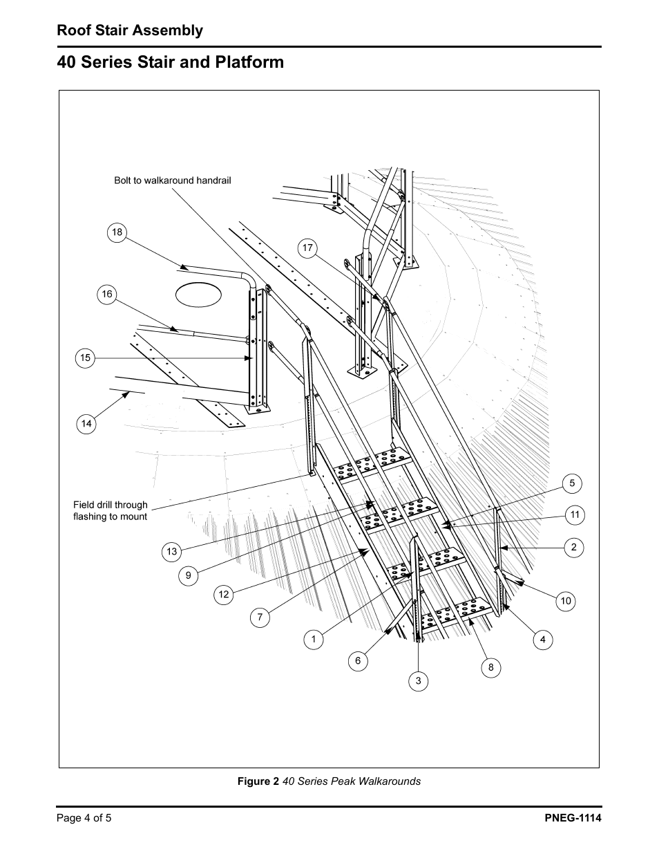 40 series stair and platform | Grain Systems Bin Accessories PNEG-1114 User Manual | Page 4 / 5