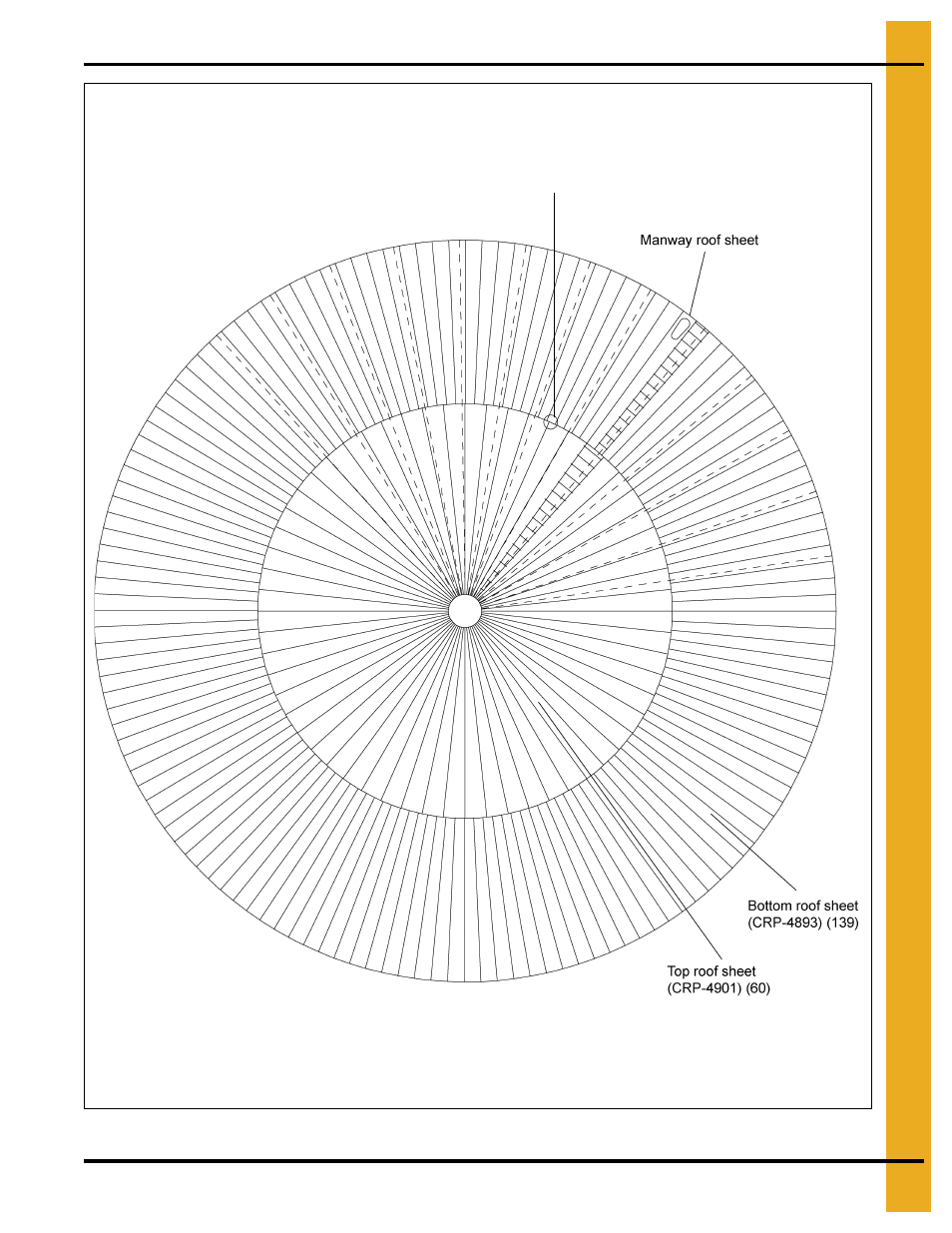 105' roof erection | Grain Systems Bin Accessories PNEG-044 User Manual | Page 17 / 28