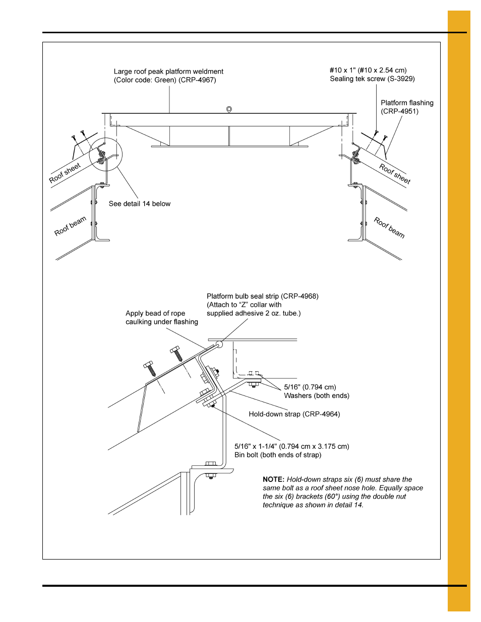 105' roof erection | Grain Systems Bin Accessories PNEG-044 User Manual | Page 21 / 28