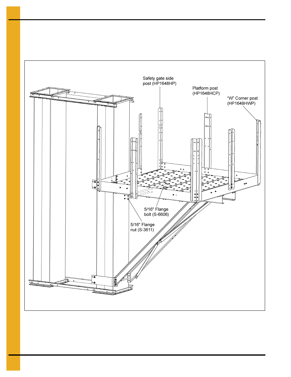 Platform post | Grain Systems Bucket Elevtors, Conveyors, Series II Sweeps PNEG-1849 User Manual | Page 106 / 116