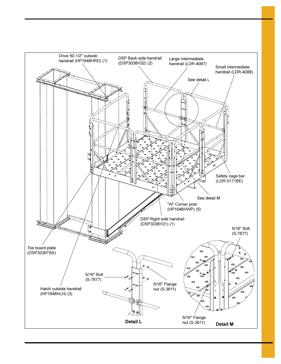 Upper handrails | Grain Systems Bucket Elevtors, Conveyors, Series II Sweeps PNEG-1849 User Manual | Page 109 / 116