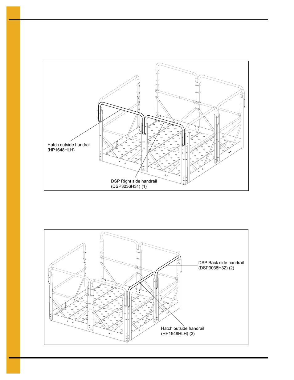 Upper handrails (continued) | Grain Systems Bucket Elevtors, Conveyors, Series II Sweeps PNEG-1849 User Manual | Page 110 / 116