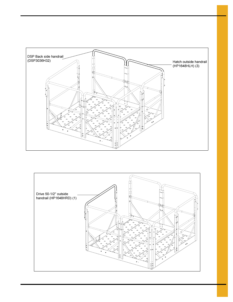 Upper handrails (continued) | Grain Systems Bucket Elevtors, Conveyors, Series II Sweeps PNEG-1849 User Manual | Page 111 / 116
