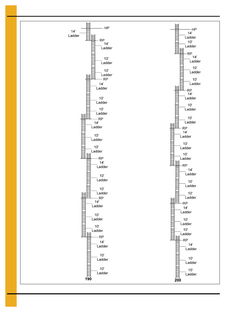 Ladder assembly | Grain Systems Bucket Elevtors, Conveyors, Series II Sweeps PNEG-1849 User Manual | Page 18 / 116
