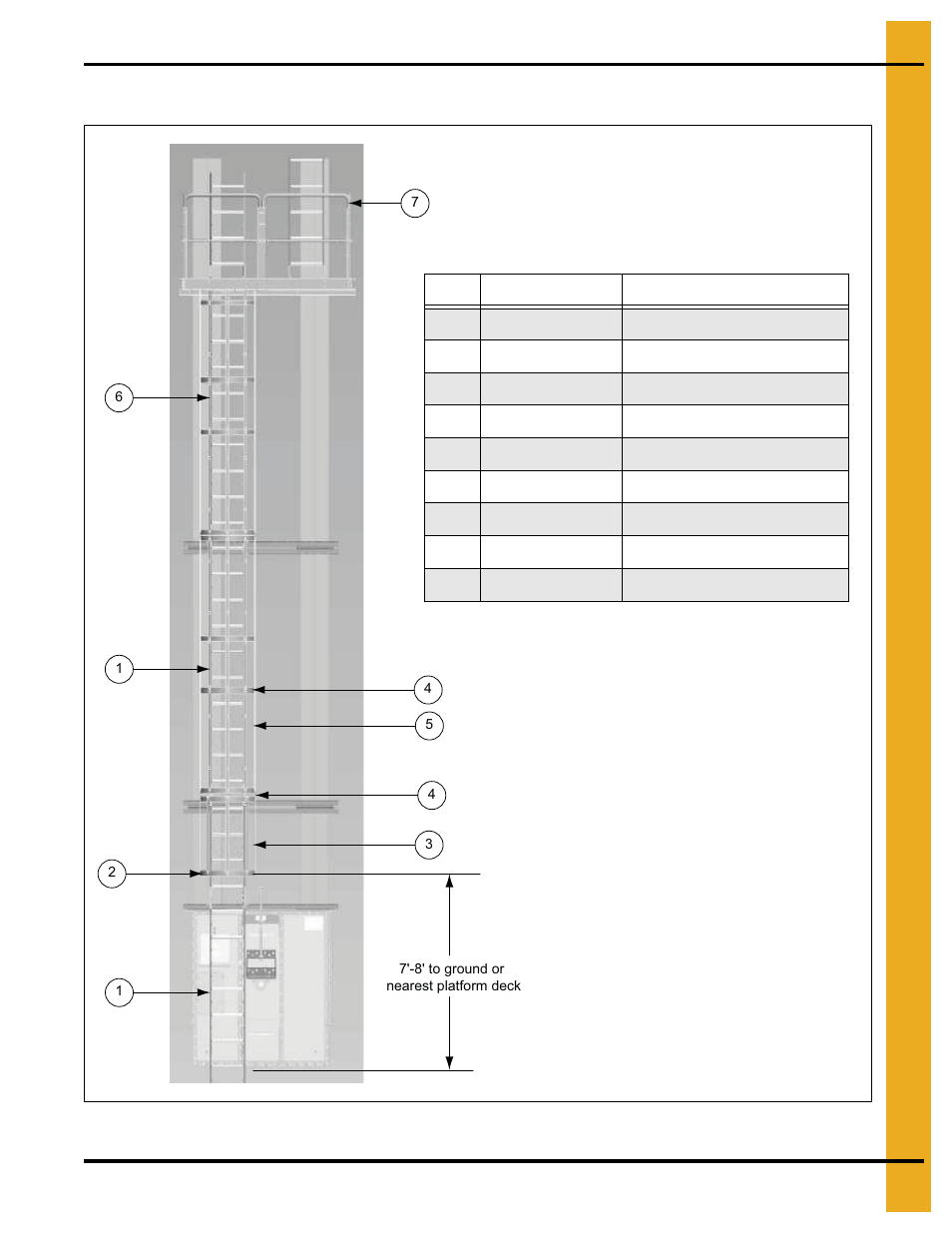 Typical ladder/cage setup, Ladder assembly | Grain Systems Bucket Elevtors, Conveyors, Series II Sweeps PNEG-1849 User Manual | Page 19 / 116