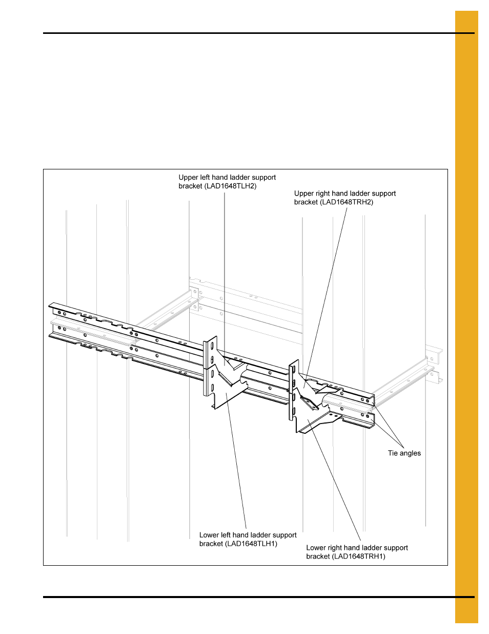Ladder support brackets | Grain Systems Bucket Elevtors, Conveyors, Series II Sweeps PNEG-1849 User Manual | Page 27 / 116