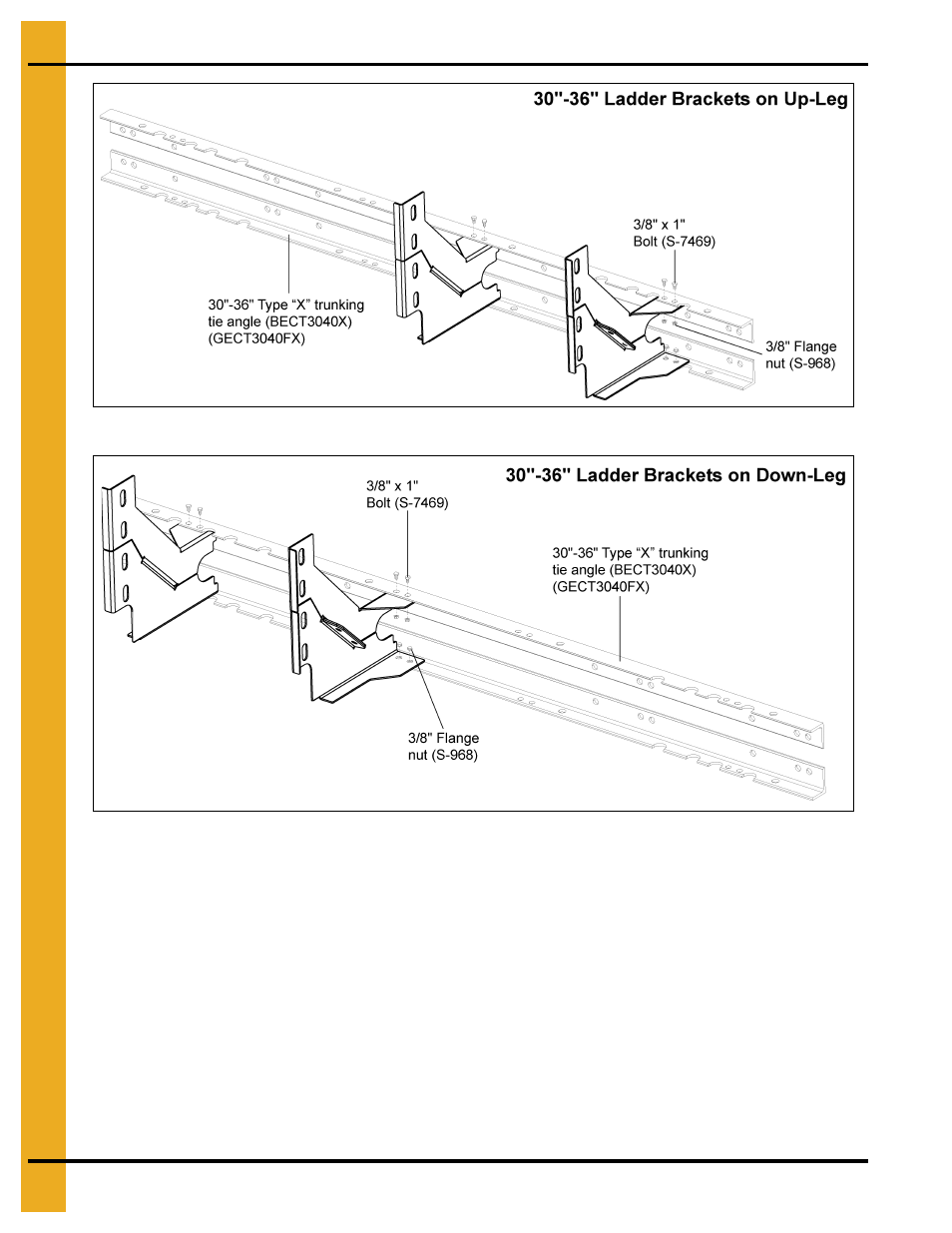 Tie angles, ladders and safety cages | Grain Systems Bucket Elevtors, Conveyors, Series II Sweeps PNEG-1849 User Manual | Page 28 / 116
