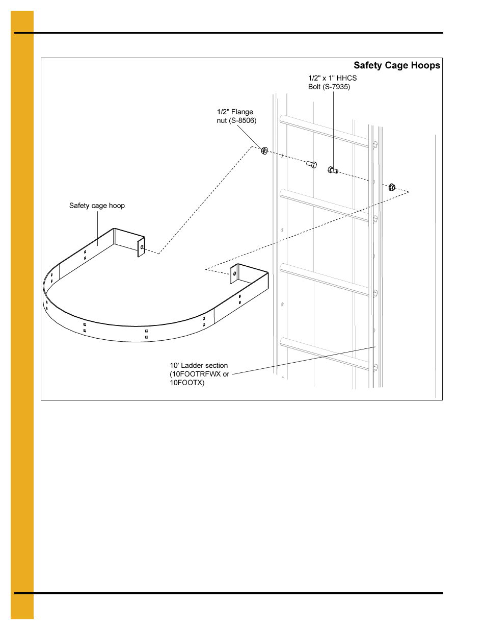 Tie angles, ladders and safety cages | Grain Systems Bucket Elevtors, Conveyors, Series II Sweeps PNEG-1849 User Manual | Page 32 / 116