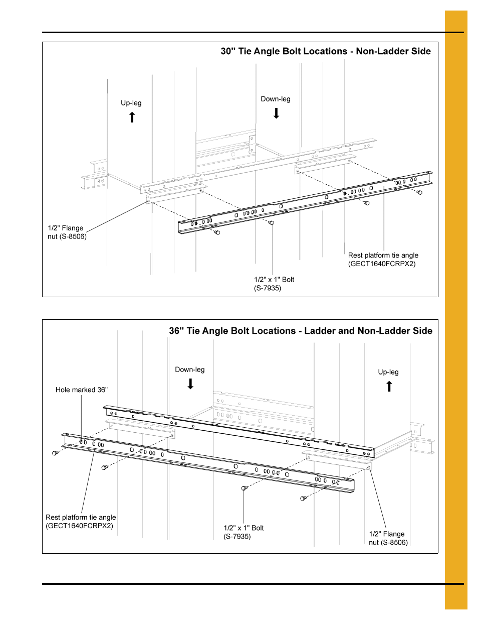 Rest platform | Grain Systems Bucket Elevtors, Conveyors, Series II Sweeps PNEG-1849 User Manual | Page 35 / 116