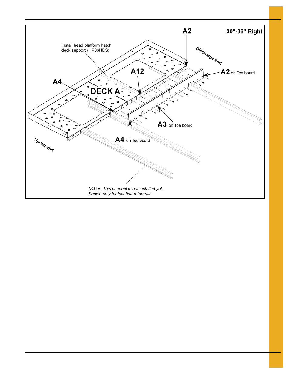 30"-36" head platform right hand drive | Grain Systems Bucket Elevtors, Conveyors, Series II Sweeps PNEG-1849 User Manual | Page 53 / 116