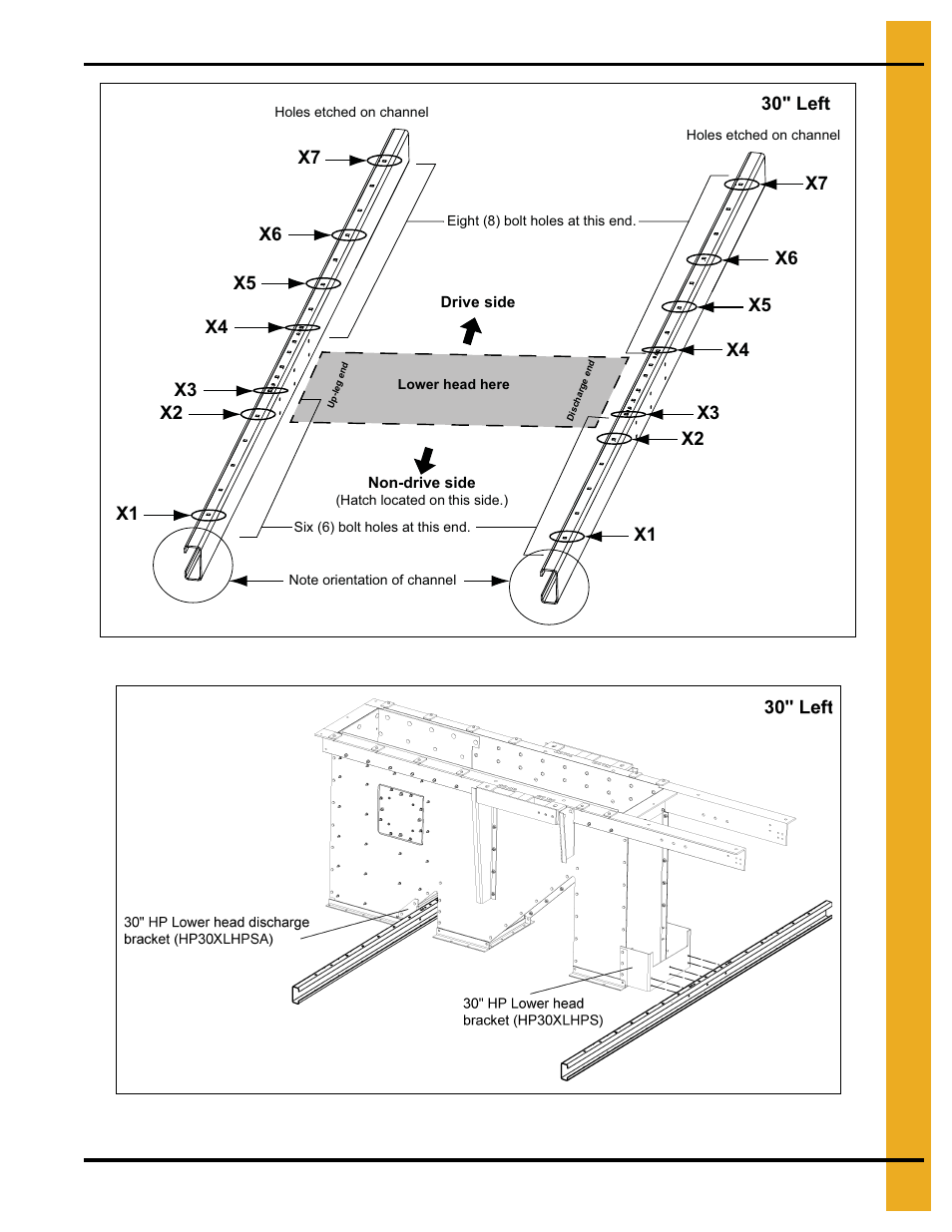 D nuts, Figure 9b and, 30"-36" head platform left hand drive | Grain Systems Bucket Elevtors, Conveyors, Series II Sweeps PNEG-1849 User Manual | Page 63 / 116