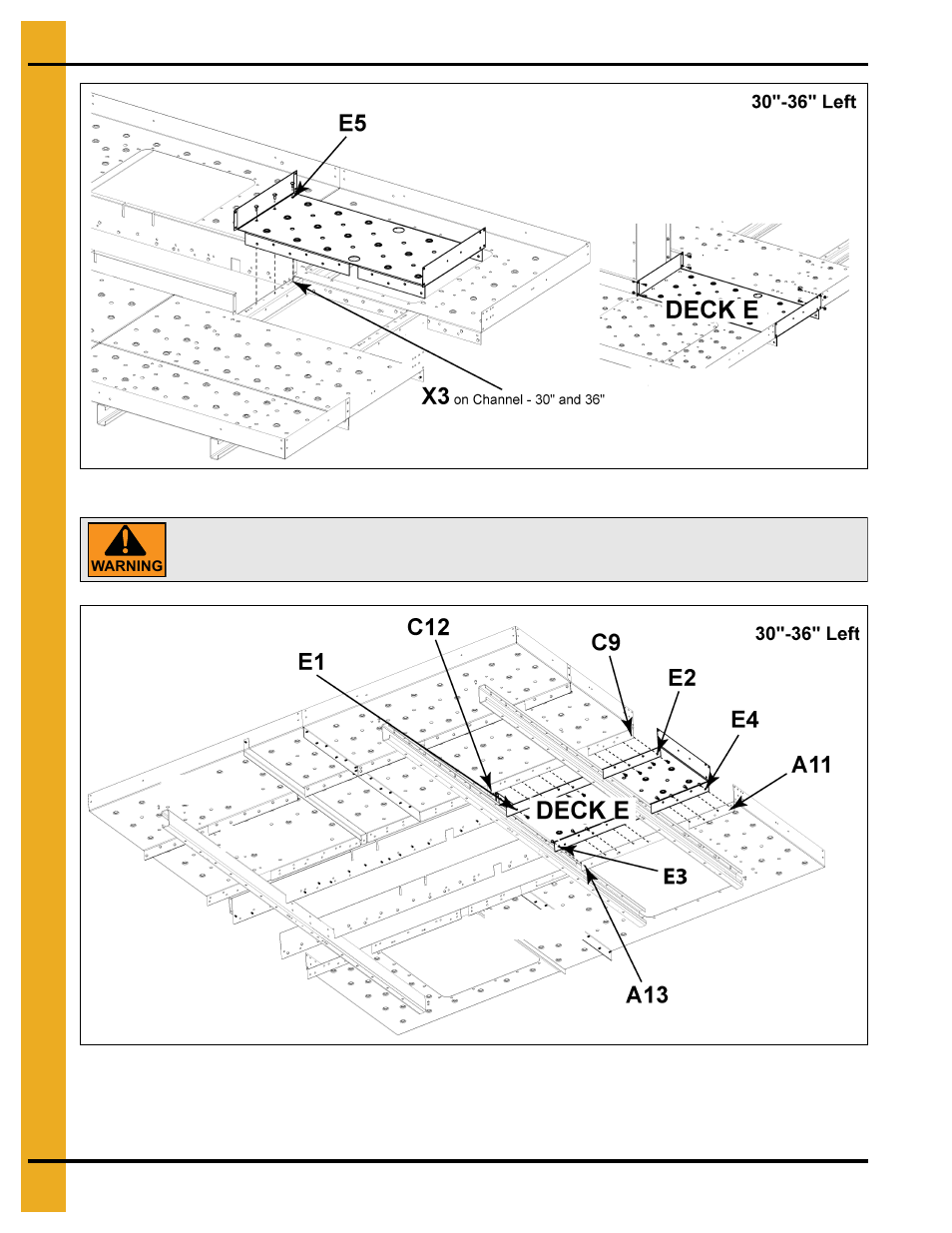 Deck f deck c deck a, Deck c | Grain Systems Bucket Elevtors, Conveyors, Series II Sweeps PNEG-1849 User Manual | Page 74 / 116