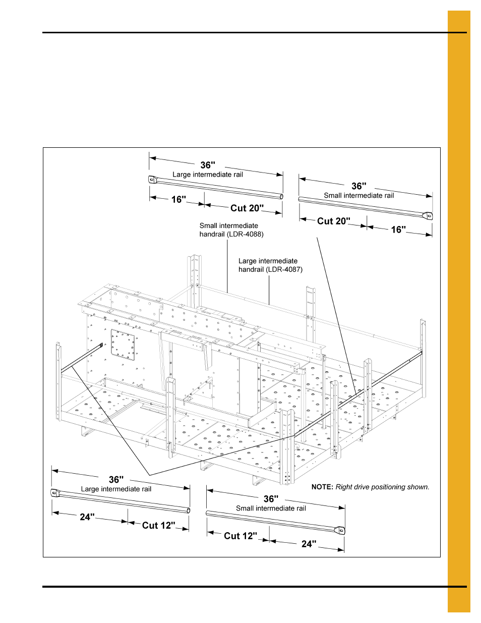Attach intermediate handrails to posts | Grain Systems Bucket Elevtors, Conveyors, Series II Sweeps PNEG-1849 User Manual | Page 81 / 116