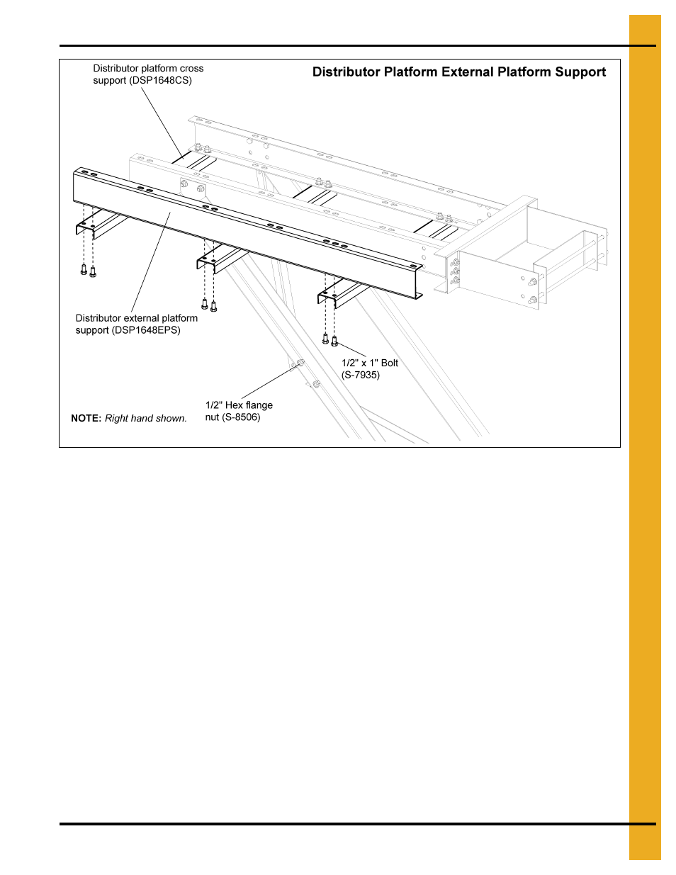 D nuts, 4 x 5 distributor platform (optional) | Grain Systems Bucket Elevtors, Conveyors, Series II Sweeps PNEG-1849 User Manual | Page 91 / 116