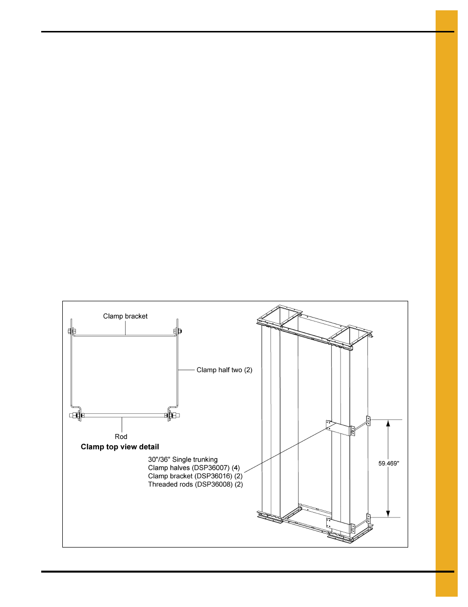 6 x 6 distributor platforms, Chapter 13 6 x 6 distributor platforms, Platform clamps | Chapter 13: 6 x 6 distributor platforms | Grain Systems Bucket Elevtors, Conveyors, Series II Sweeps PNEG-1849 User Manual | Page 99 / 116