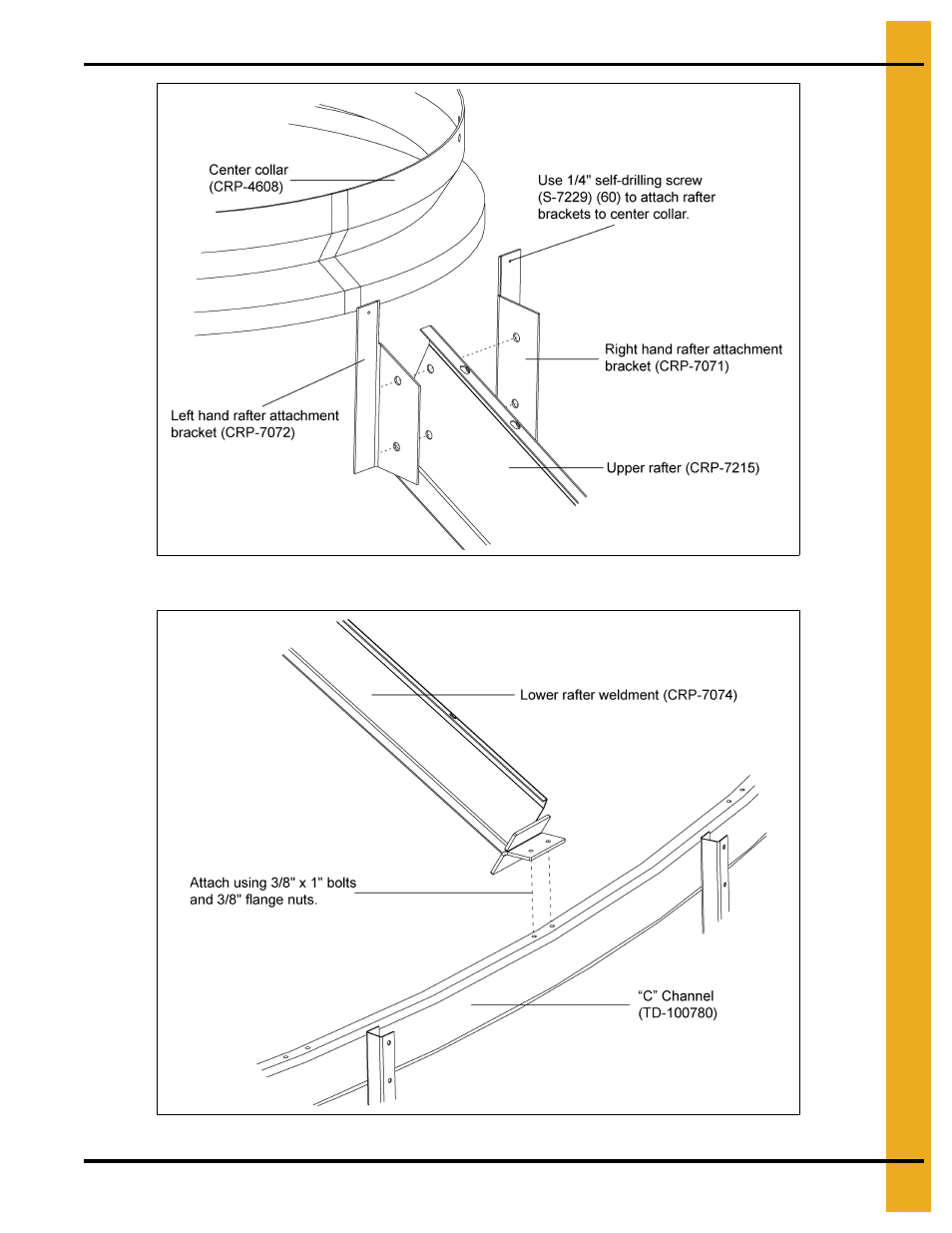 24'-36' diameter roof rafter instructions | Grain Systems Bin Accessories PNEG-1795 User Manual | Page 15 / 28