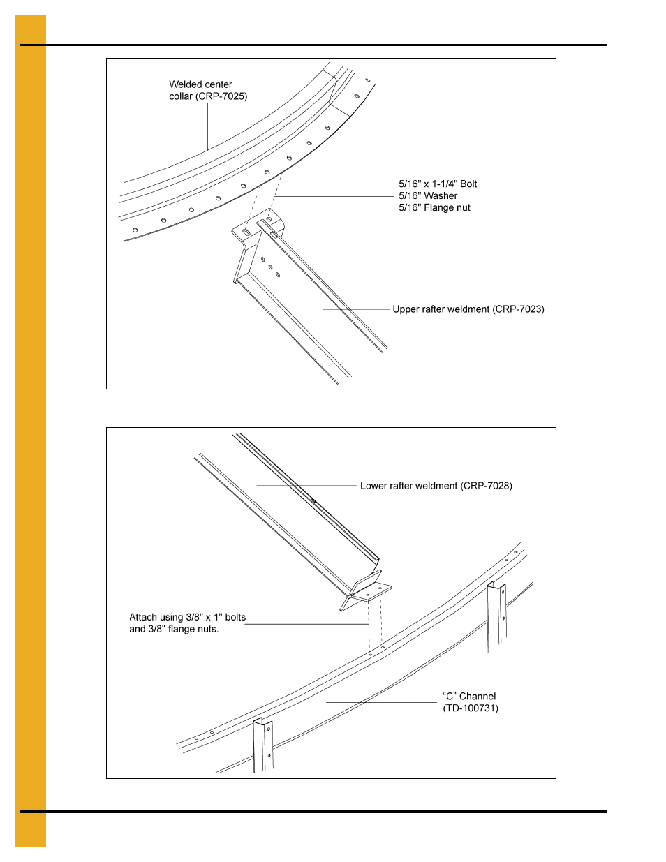 24'-36' diameter roof rafter instructions | Grain Systems Bin Accessories PNEG-1795 User Manual | Page 24 / 28