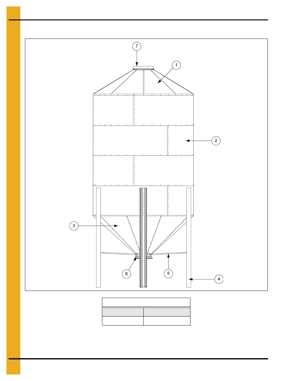 9' diameter 45° hopper bin specifications, Parts list | Grain Systems Tanks PNEG-1460 User Manual | Page 100 / 106