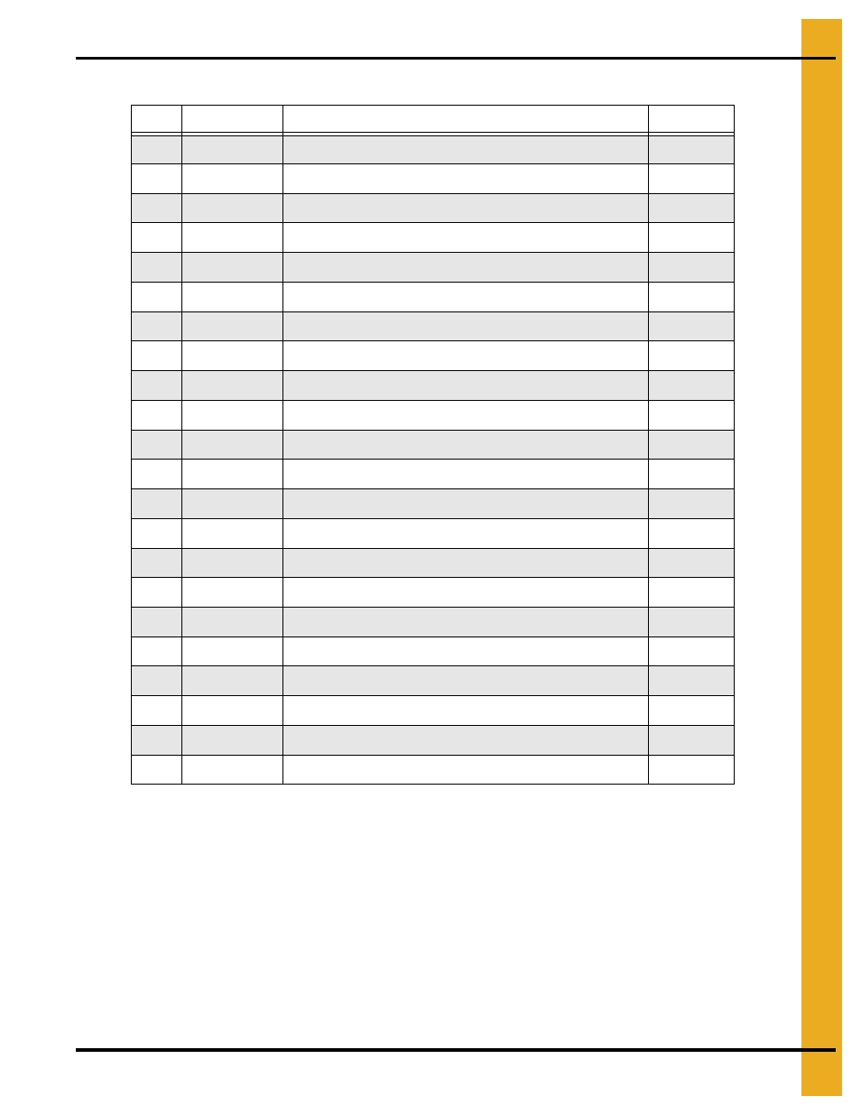 Parts list | Grain Systems Tanks PNEG-1460 User Manual | Page 101 / 106
