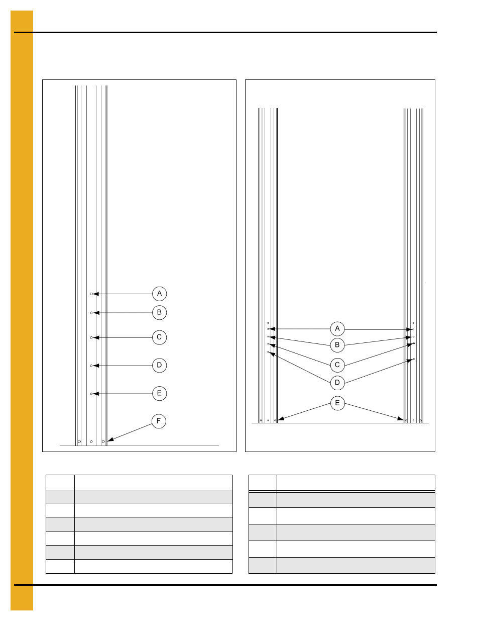 Bracing hole layout, Legs and leg bracing | Grain Systems Tanks PNEG-1460 User Manual | Page 72 / 106