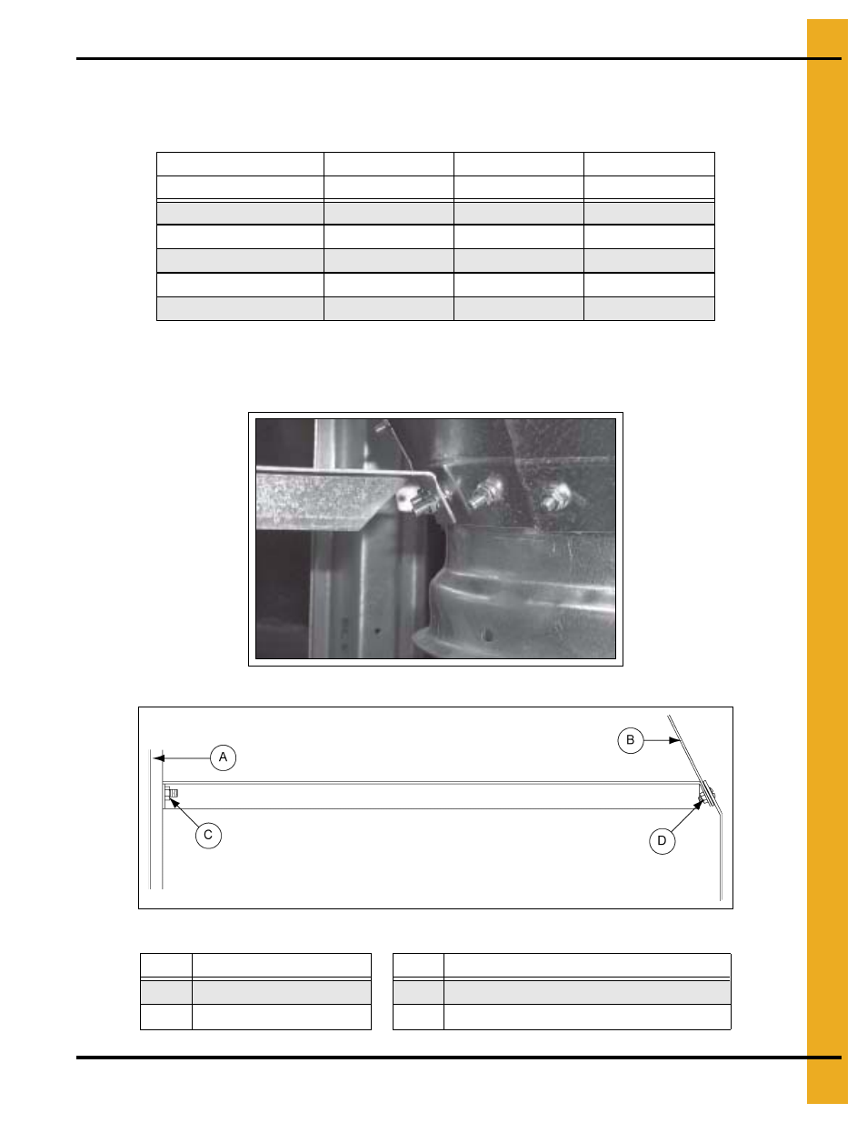 Hopper to leg horizontal bracing, Bft brace quantity, Legs and leg bracing | Grain Systems Tanks PNEG-1460 User Manual | Page 75 / 106