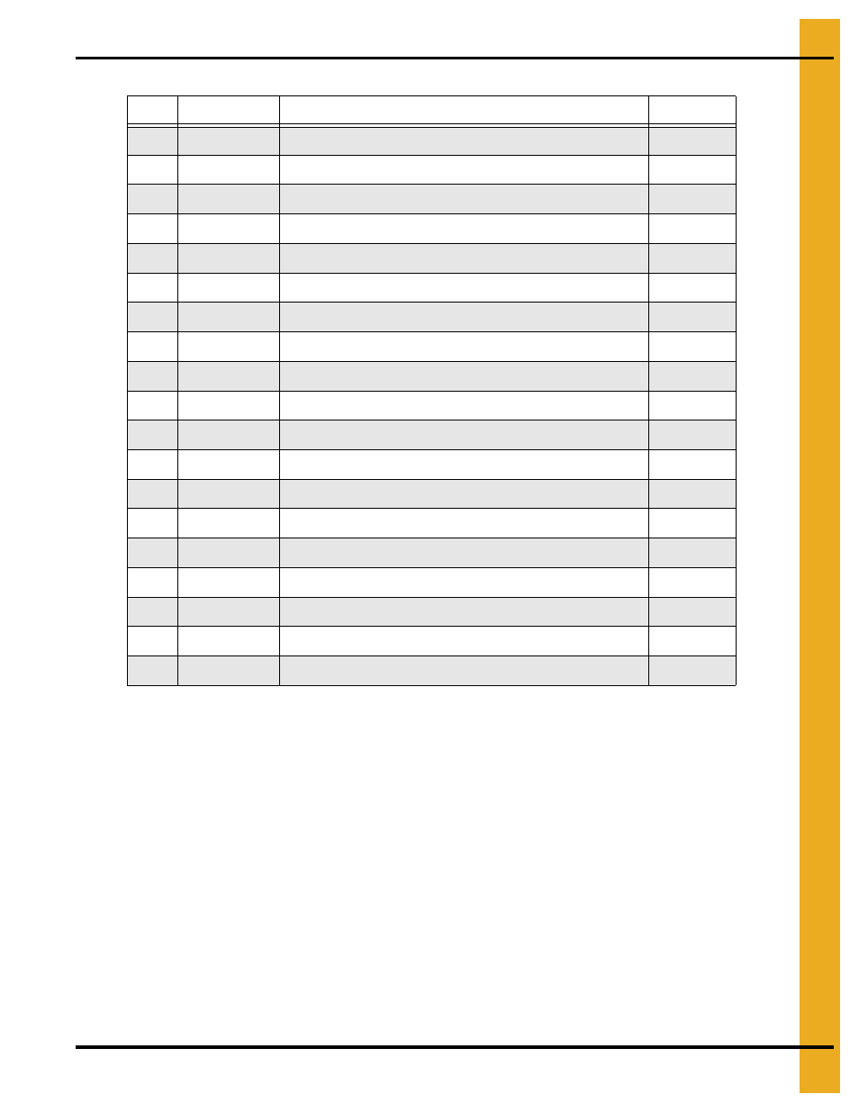 Parts list | Grain Systems Tanks PNEG-1460 User Manual | Page 85 / 106