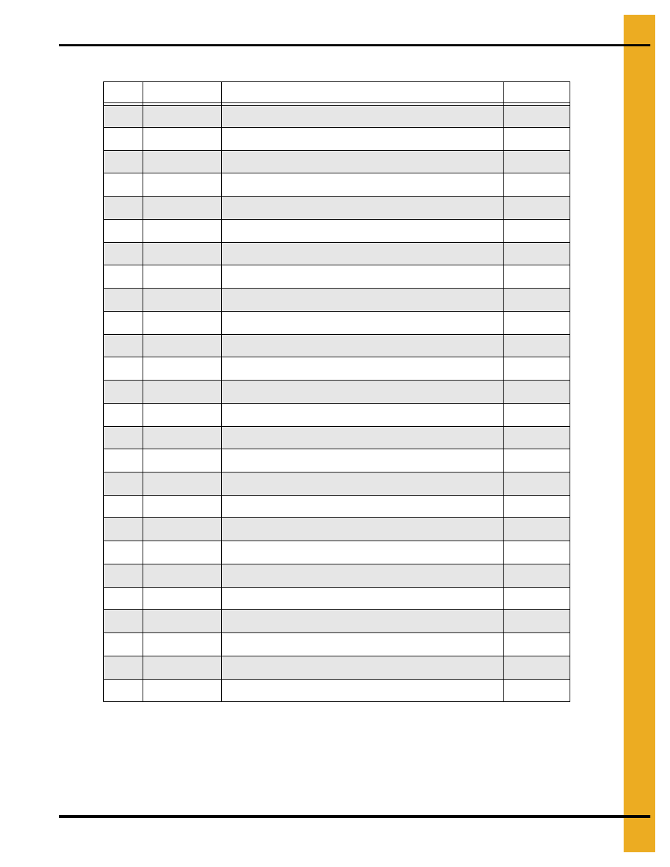 Parts list | Grain Systems Tanks PNEG-1460 User Manual | Page 97 / 106