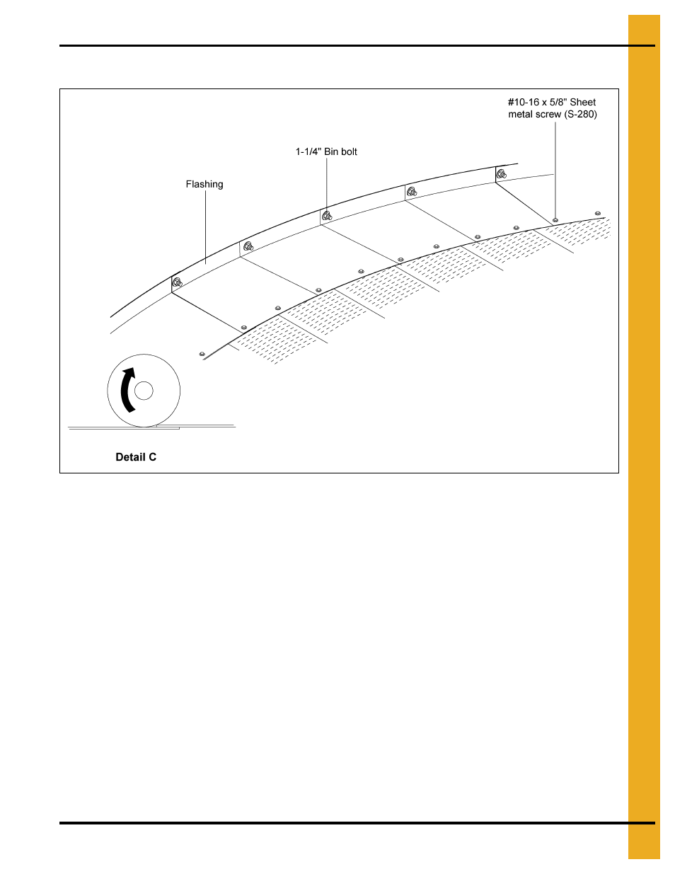 Flooring - planks, Chapter 5 flooring - planks, Flashing installation | Formed flashing installation | Grain Systems Bin Flooring PNEG-1824 User Manual | Page 21 / 40