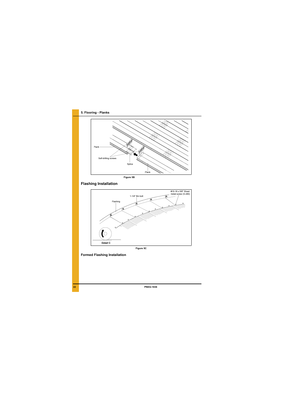 Flashing installation | Grain Systems Bin Flooring PNEG-1836 User Manual | Page 22 / 50
