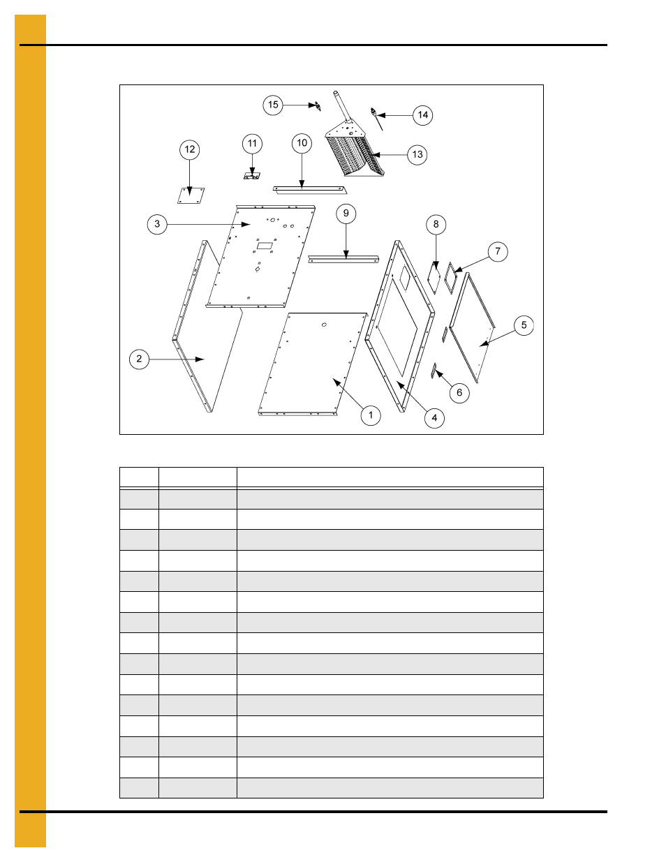 Heater housing: chd-15, Parts list | Grain Systems PNEG-588-04 User Manual | Page 32 / 50
