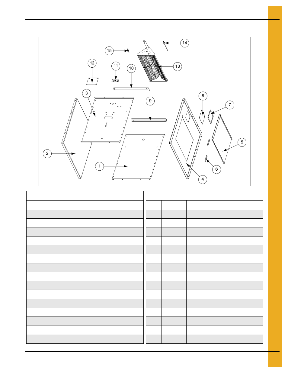 Heater housing: chd-30 and chd-40, Parts list | Grain Systems PNEG-588-04 User Manual | Page 33 / 50