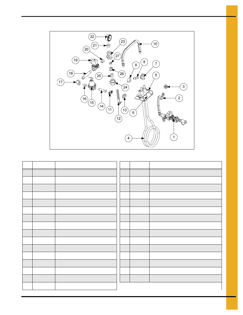 Liquid propane pipe train: all models, Parts list | Grain Systems PNEG-588-04 User Manual | Page 35 / 50