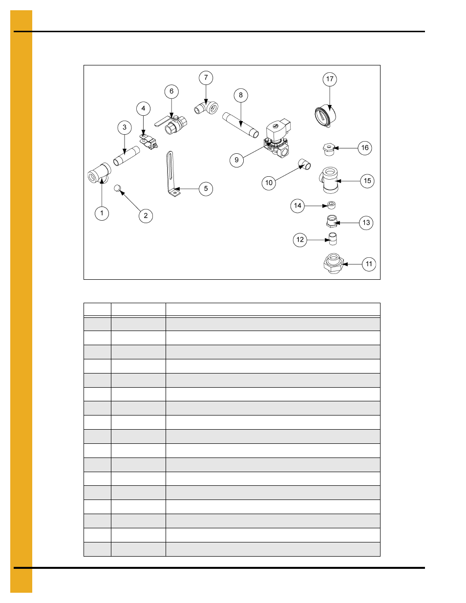 Natural gas pipe train: chd-15, Parts list | Grain Systems PNEG-588-04 User Manual | Page 36 / 50