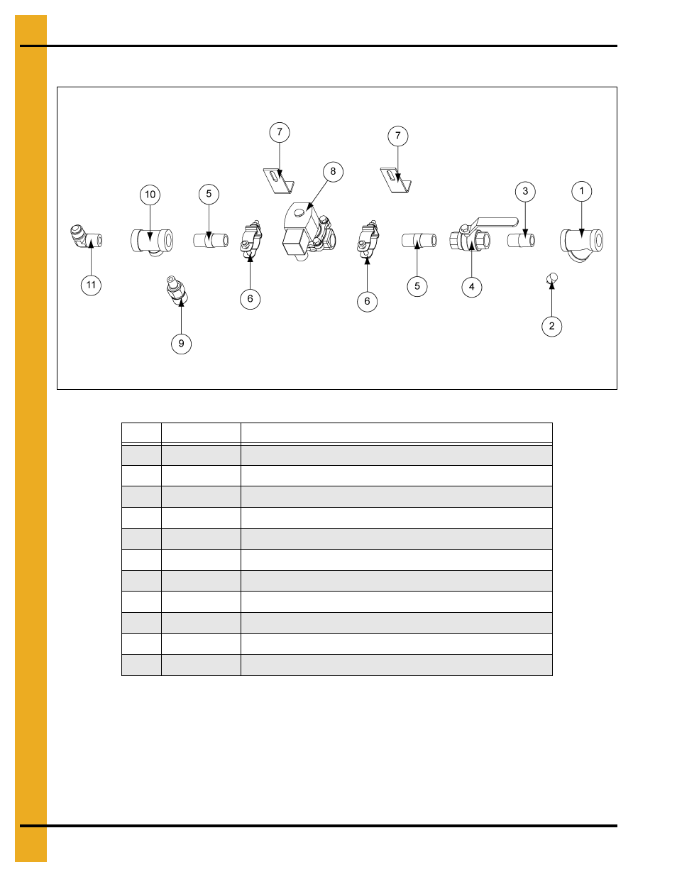 Lp supply pipe train, Parts list | Grain Systems PNEG-588-04 User Manual | Page 38 / 50