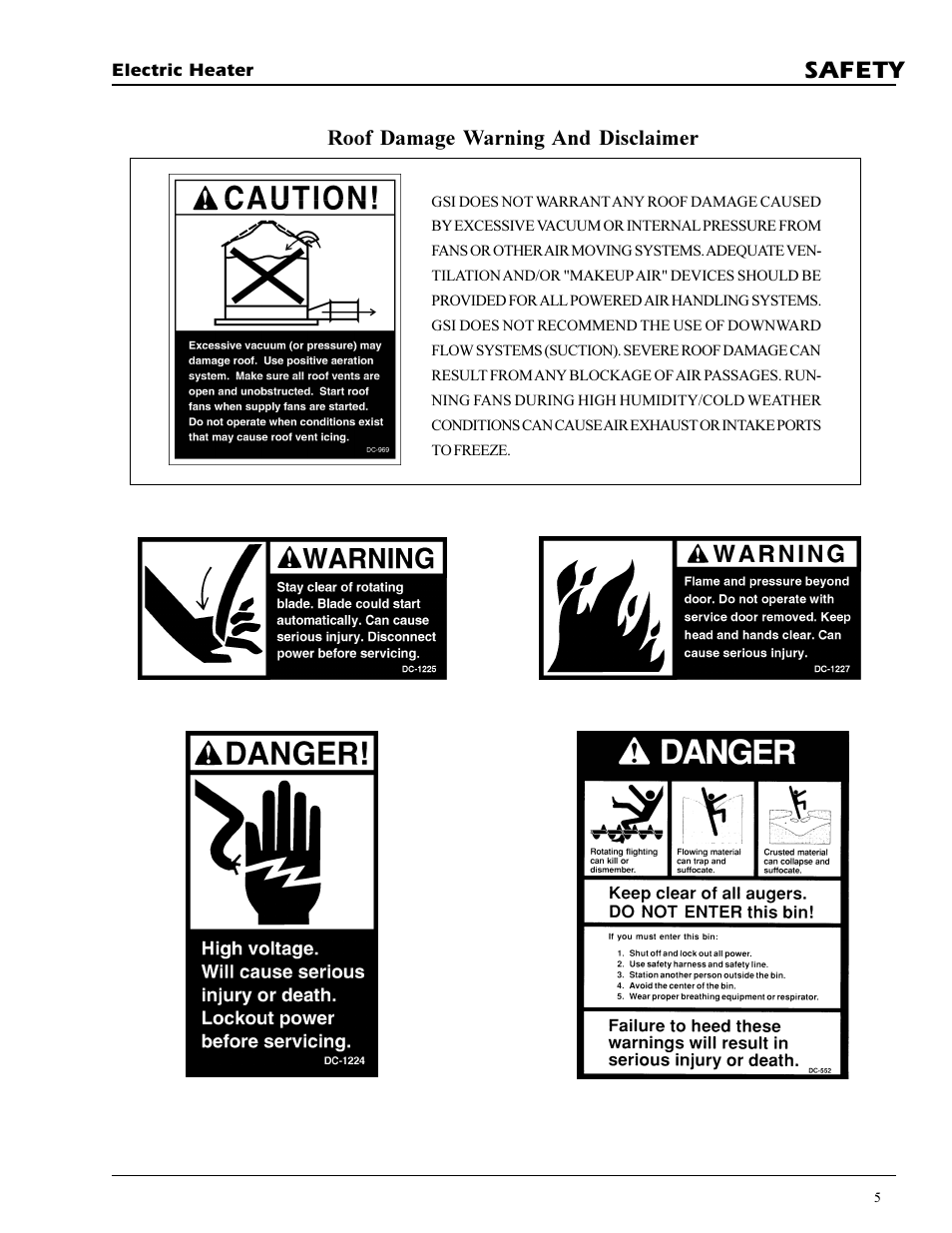 Safety | Grain Systems PNEG-269 User Manual | Page 5 / 23