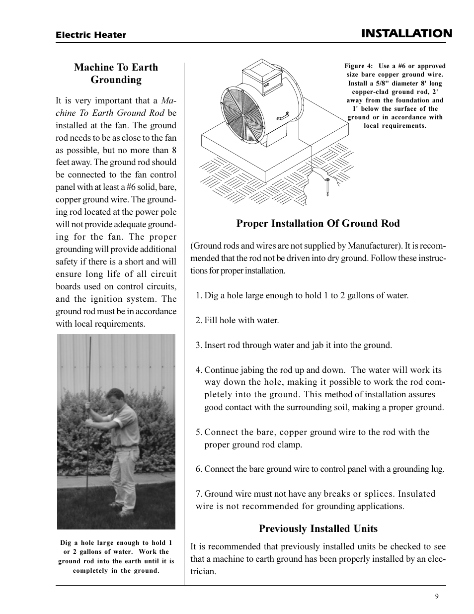 Installation, Previously installed units | Grain Systems PNEG-269 User Manual | Page 9 / 23