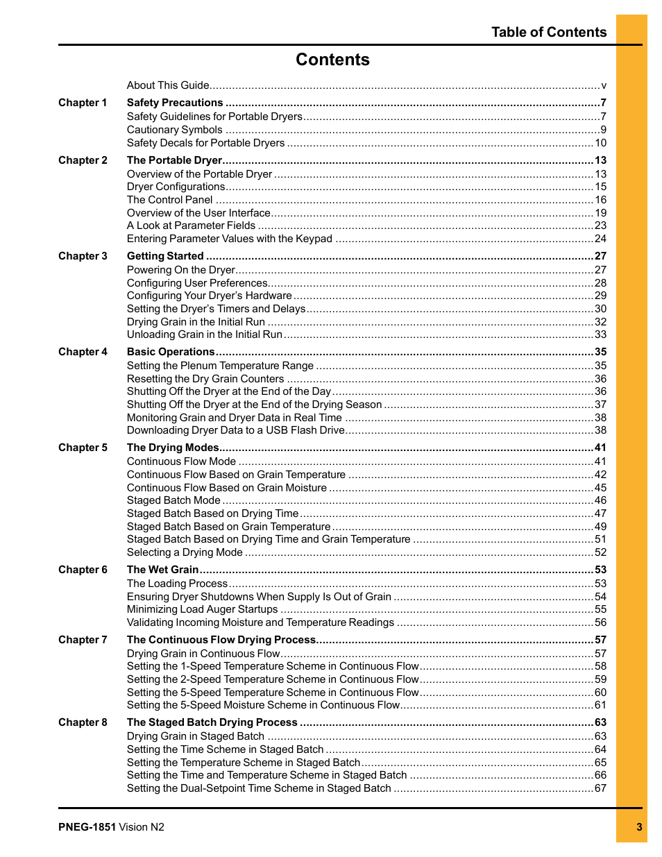 Grain Systems PNEG-1851 User Manual | Page 3 / 116