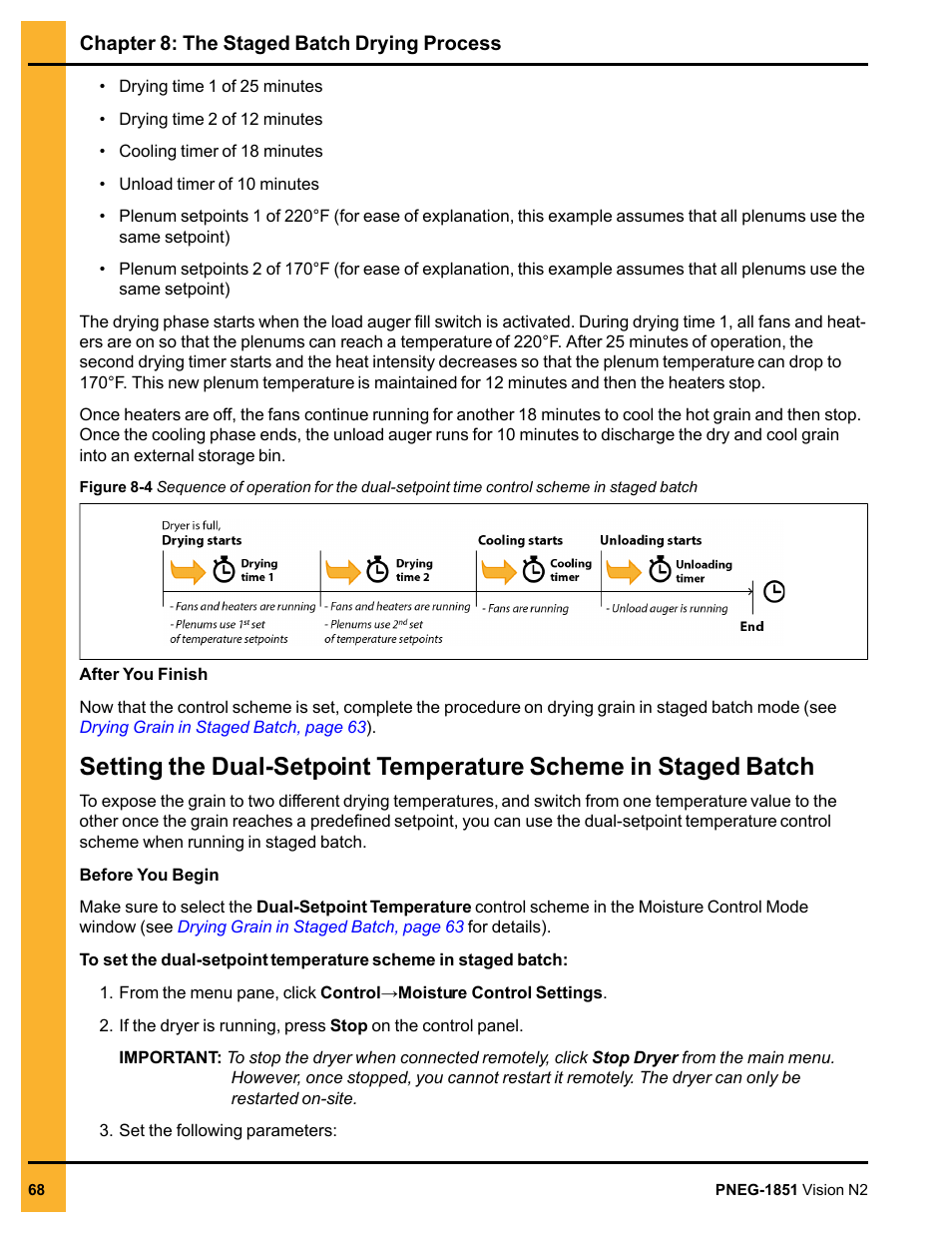 Setting the dual-setpoint | Grain Systems PNEG-1851 User Manual | Page 68 / 116
