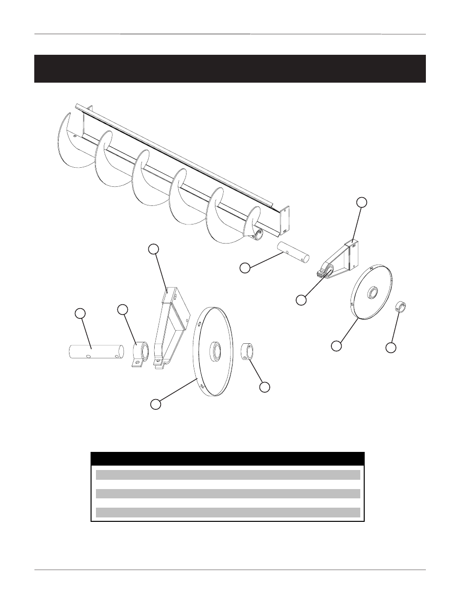 Parts, End wheel parts | Grain Systems Unload Augers PNEG-1058 User Manual | Page 20 / 22