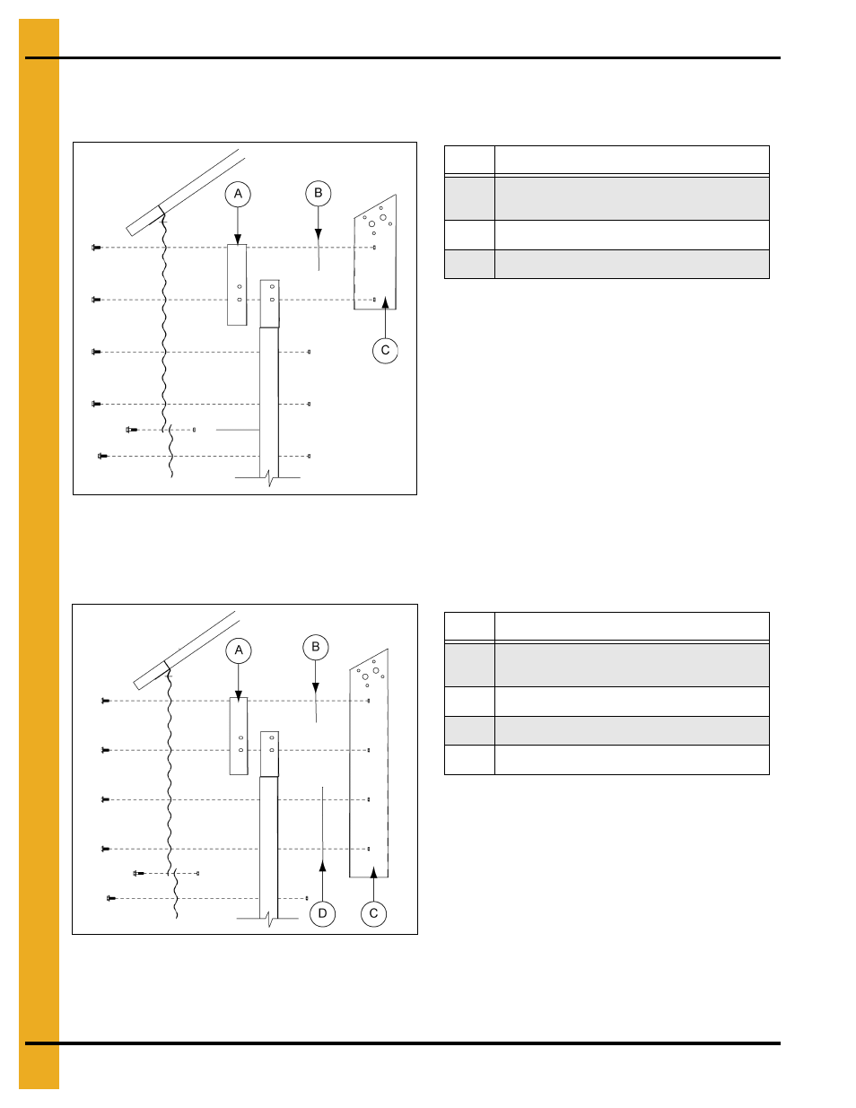 Roof stiffener detail, 42' through 60' standard roof stiffener detail, Stiffener assembly (inside only) | Grain Systems Tanks PNEG-1000 User Manual | Page 54 / 94