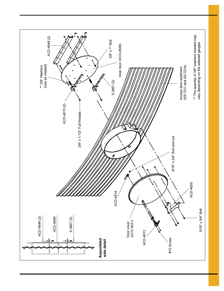 Access door weldment assembly, Chapter 5 access door weldment assembly | Grain Systems Tanks PNEG-972 User Manual | Page 17 / 84