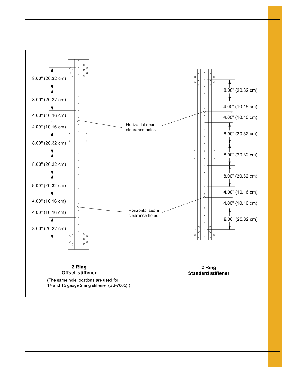 Stiffener to sidewall connections 3 post tanks | Grain Systems Tanks PNEG-972 User Manual | Page 45 / 84